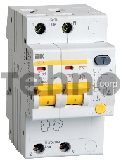 Выключатель автоматический дифференциального тока 2п C 40А 30мА тип AC 4.5кА АД-12 ИЭК MAD10-2-040-C-030