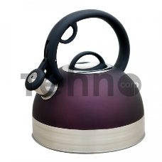 Чайник для плиты Катунь КТ-122, 2,5л со свистком, пурпурный, индукц.