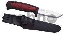 Нож Mora Pro C (12243) стальной разделочный лезв.91мм прямая заточка бордовый/черный