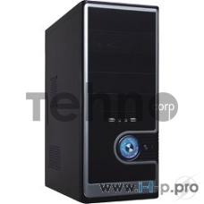 Корпус Miditower SP Winard 3029 C w/oPSU  black/silver 2*USB 2*Audio 24pin ATX