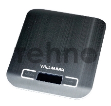 Весы кухонные WILLMARK WKS-312SS (макс 5кг.,вычет веса тары,индик.перегрузки, подсветка, нерж.сталь)
