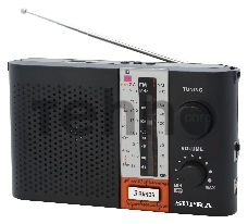 Радиоприемник портативный Supra ST-17U черный USB SD