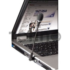 Микрофон Hama H-57152 для ноутбука гибкий кабель 17 см 3.5 мм Jack черный 