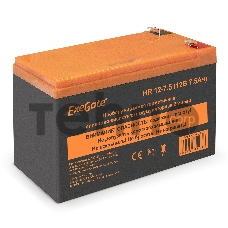 Аккумуляторная батарея ExeGate EX285638RUS HR 12-7.5 (12V 7.5Ah 1228W, клеммы F2)