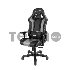 Игровое кресло DXRacer King чёрно-серое (OH/KS99/NG, экокожа, регулируемый угол наклона)