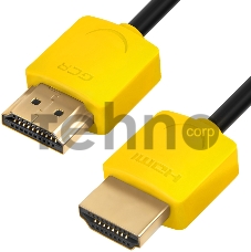 Greenconnect Кабель SLIM 0.5m HDMI 2.0, желтые коннекторы Slim, OD3.8mm, HDR 4:2:2, Ultra HD, 4K 60 fps 60Hz, 3D, AUDIO, 18.0 Гбит/с, 32/32 AWG, GCR-51584 Greenconnect Кабель SLIM 0.5m HDMI 2.0, желтые коннекторы Slim, OD3.8mm, HDR 4:2:2, Ultra HD, 4K 60 fps 60Hz, 3D, AUDIO, 18.0 Гбит/с, 32/32 AWG, GCR-51584
