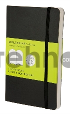 Блокнот  Moleskine CLASSIC SOFT 90x140мм 192стр. нелинованный мягкая обложка фиксирующая резинка черный