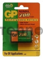 Аккумулятор GP 20R8H 9V NiMH 200mAh (1шт)