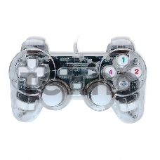 Геймпад CBR CBG 915 {Игровой манипулятор для PC, проводной, 2 вибро мотора, подстветка, прозрачный, USB}