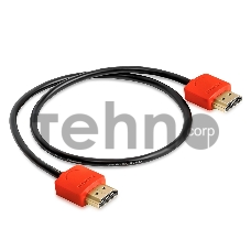 Greenconnect Кабель SLIM 1.0m HDMI 2.0, красные коннекторы Slim, OD3.8mm, HDR 4:2:2, Ultra HD, 4K 60 fps 60Hz, 3D, AUDIO, 18.0 Гбит/с, 32/32 AWG, GCR-51213 Greenconnect Кабель SLIM 1.0m HDMI 2.0, красные коннекторы Slim, OD3.8mm, HDR 4:2:2, Ultra HD, 4K 60 fps 60Hz, 3D, AUDIO, 18.0 Гбит/с, 32/32 AWG, GCR-51213