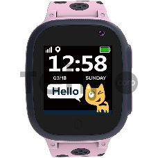 Смарт-часы Kids smartwatch, 1.44 inch colorful screen, GPS function, Nano SIM card, 32+32MB, GSM(850/900/1800/1900MHz), 400mAh battery, compatibility with iOS and android, Pink, host: 52.9*40.3*14.8mm, strap: 230*20mm, 42g