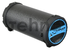 Колонка порт. Hyundai H-PAC220 черный/голубой 10W 1.0 BT/3.5Jack/USB