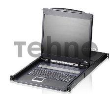 8-портовый KVM-переключатель с ЖК-дисплеем  19'' Slideaway SINGLE RAIL 8P PS/2-USB LCDKVM 19INCH