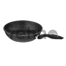 Сковорода Великие Реки Жар-24К литая классическая каменная черная 24 см