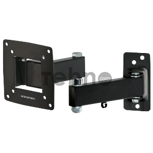 Кронштейн Kromax OPTIMA-104 black, 10-28, max 25 кг, настенный, VESA 100x100 мм