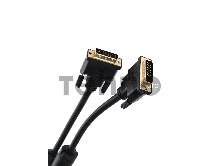 Кабель VCOM DVI<-->DVI Dual Link (25M-25M), 3m, 2 фильтра, позолоченные контакты