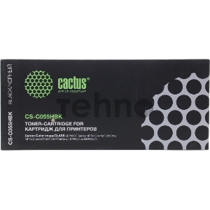 Картридж лазерный Cactus CS-C055HBK черный (7600стр.) для Canon LBP663Cdw/LBP664Cx/MF746Cx/MF742Cdw/MF744Cdw