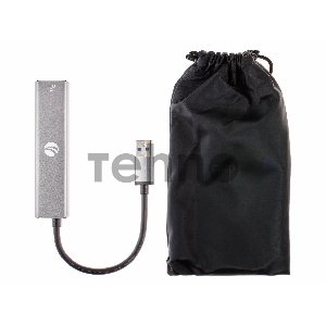 Переходник USB 3.0 -->RJ-45 1000Mbps+3 USB3.0, Aluminum Shell, 0.2м VCOM <DH312A>