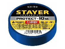 Cиняя изолента STAYER Protect-10  ПВХ, 10м х 15мм