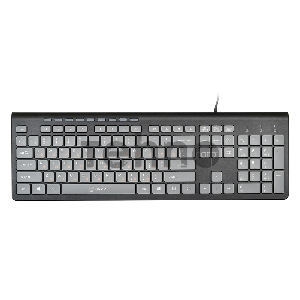 Клавиатура проводная Oklick 480M черный/серый USB slim Multimedia