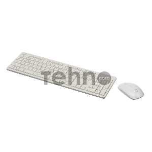 Клавиатура + мышь Oklick 240M клав:белый мышь:белый USB беспроводная slim Multimedia