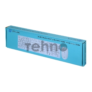 Клавиатура + мышь Oklick 240M клав:белый мышь:белый USB беспроводная slim Multimedia