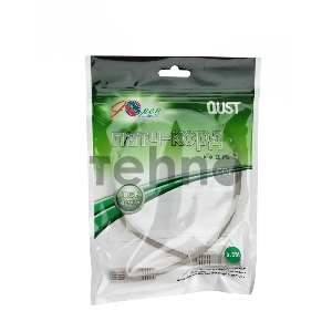 Патчкорд 0,5м Aopen UTP кат.5е RJ45, литой, серый, ANP511_0.5M