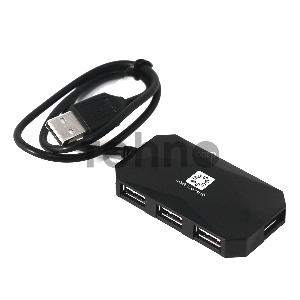 Концентратор 5bites HB24-207BK 4*USB2.0 / USB 60CM / BLACK