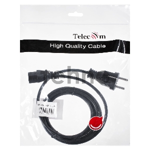 Кабель компьютер - розетка 1.8m 220V (Европейский стандарт) VCOM/TELECOM