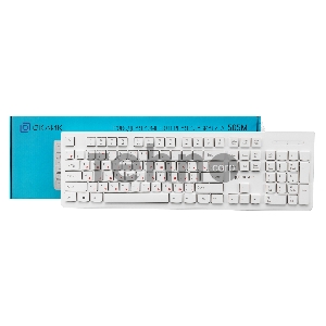 Клавиатура Oklick 505M белый USB slim