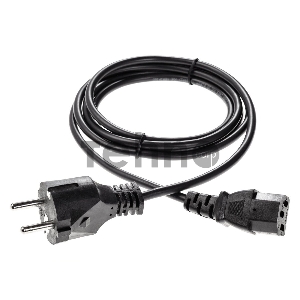 Кабель компьютер - розетка 1.8m 220V (Европейский стандарт) VCOM/TELECOM