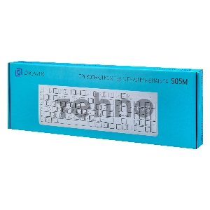 Клавиатура Oklick 505M белый USB slim