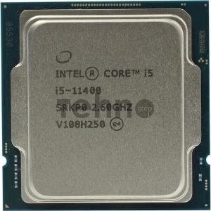 Процессор Intel Core i5-11400 (2.6GHz/12MB/6 cores) LGA1200 ОЕМ, UHD Graphics 730 350MHz, TDP 65W, max 128Gb DDR4-3200, CM8070804497015SRKP0