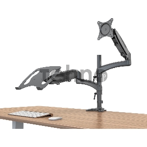 Кронштейн для монитора/ноутбука Cactus CS-VM-LH08-BK черный 13-27 макс.8кг настольный поворот и наклон