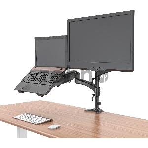 Кронштейн для монитора/ноутбука Cactus CS-VM-LH08-BK черный 13-27 макс.8кг настольный поворот и наклон