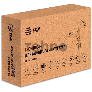 Кронштейн для монитора/ноутбука Cactus CS-VM-LH08-BK черный 13-27 макс.8кг настольный поворот и наклон