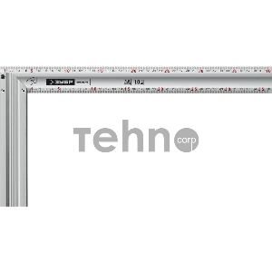 Угольник ЗУБР ЭКСПЕРТ 400 мм жесткий столярный с усиленным алюминиевым полотном