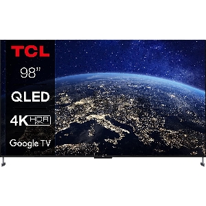Телевизор ЖК 98 TCL, QLED 4K, GoogleTV, PQI 3700, HDR Premium, DVB-T2/C/S2, 120 Гц, 2.1 ONKYO 2х15Вт+20Вт, 4 HDMI, 2 USB, BLACK