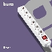 Сетевой фильтр Buro 600SH-16-1.8-W 1.8м (6 розеток) белый (коробка), фото 1