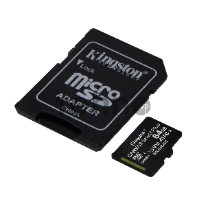 Флеш карта microSDHC 64GB microSDXC Class10 Kingston <SDCS2/64GB> Class10 UHS-I Canvas Select up to 100MB/s с адапт.