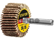 Круг шлифовальный STAYER лепестковый, на шпильке, P60, 30х15 мм
