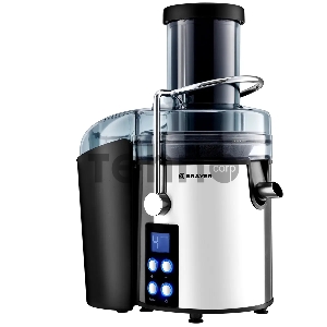 Соковыжималка BRAYER BR1705 центробежная, 800 Вт, 4 скор, LEDдисп,рез.для сока 1,1л, резер.мякот 2 л