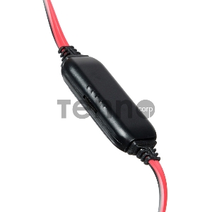 Наушники с микрофоном Oklick HS-L100 черный/красный 2м мониторы оголовье (NO-530)