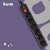 Сетевой фильтр Buro 600SH-16-1.8-B 1.8м (6 розеток) черный (коробка), фото 5