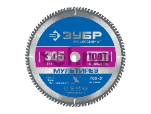 Диск ЗУБР Мультирез 305 x 30мм 100Т, диск пильный по алюминию