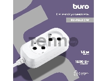 Сетевой удлинитель Buro BU-PSL2.1/W 1.5м (2 розетки) белый (пакет ПЭ)