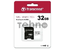 Флеш карта Micro SecureDigital 32Gb Transcend TS32GUSD300S-A  {MicroSDHC Class 10 UHS-I, SD adapter}