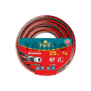 Шланг RACO PREMIUM 40300-3/4-25_z01 поливочный, 35атм., армированный, 5-ти слойный, 3/4х25м Шланг RACO PREMIUM 40300-3/4-25_z01 поливочный, 35атм., армированный, 5-ти слойный, 3/4х25м