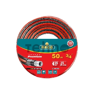 Шланг RACO PREMIUM 40300-3/4-50_z01 поливочный, 35атм., армированный, 5-ти слойный, 3/4х50м Шланг RACO PREMIUM 40300-3/4-50_z01 поливочный, 35атм., армированный, 5-ти слойный, 3/4х50м
