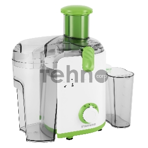 Соковыжималка центробежная Starwind SJ2216 500Вт рез.сок.:800мл. белый/зеленый